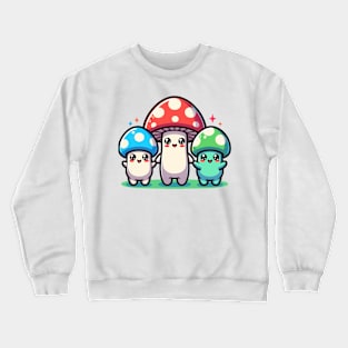 Grin Mushroom Crewneck Sweatshirt